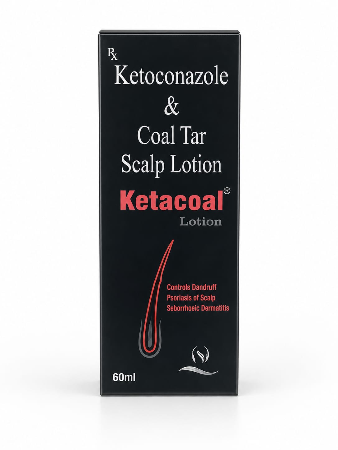 ketacoal scalp lotion – 2  anti-dandruff & psoriasis treatment with ketoconazole & coal tar | 60ml
