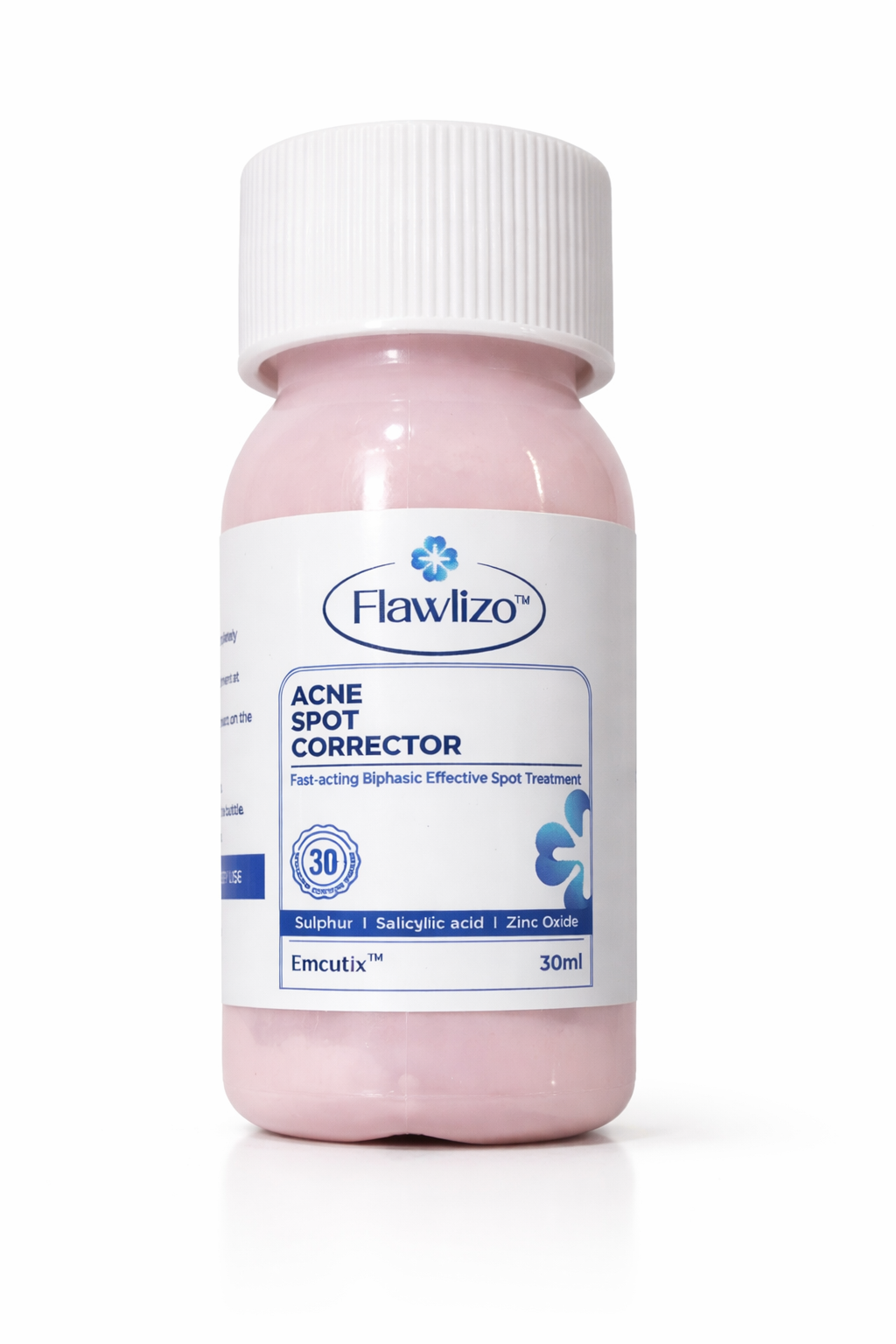 flawlizo acne spot corrector | fast-acting biphasic treatment with sulphur & salicylic acid | 30ml