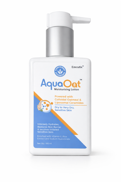 AquaOat Moisturising Lotion with Colloidal Oatmeal & Ceramides for Dry & Sensitive Skin – 100ml