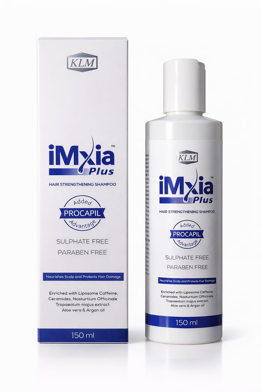 imxia plus hair strengthening shampoo with procapil | anti hair fall shampoo | sulphate & paraben free | nourishing scalp care | 150ml
