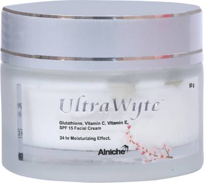 ultra wyte facial cream l-glutathione, vitamin c, vitamin e, spf 15 24 hr moisturizing effect | 50g