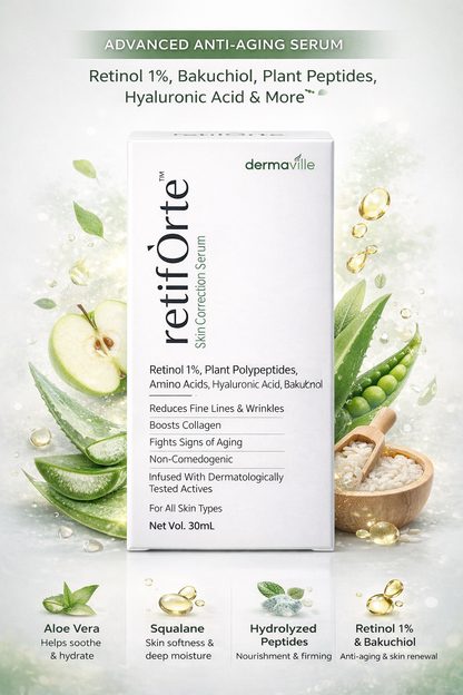 Retif Orte™ Skin Correction Serum – Retinol, Bakuchiol & Peptides (30ml)