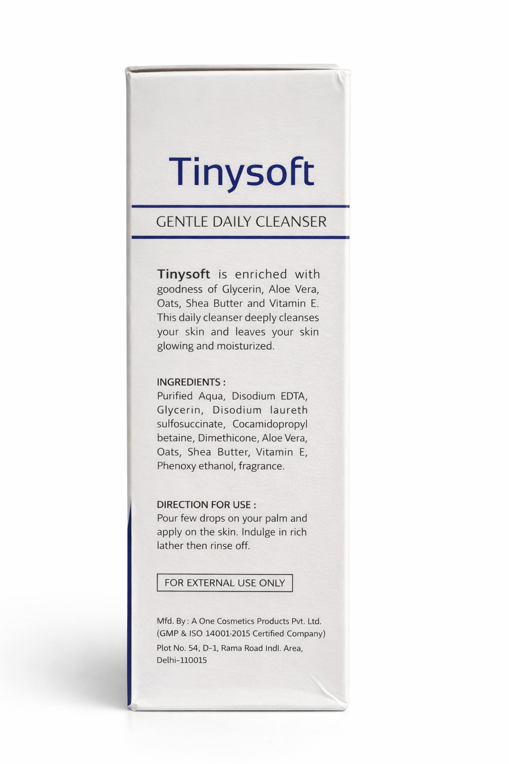 tinysoft gentle daily cleanser – skin barrier protect face wash | dermatologically tested