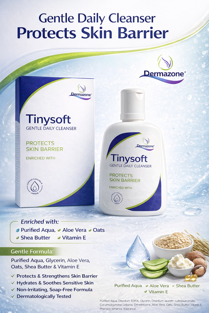 Tinysoft Gentle Daily Cleanser – Skin Barrier Protect Face Wash | Dermatologically Tested