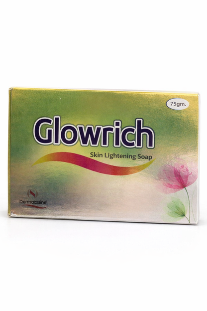 Glowrich Skin Lightening Soap with Mushroom, Pea & Olive Extracts – 75g