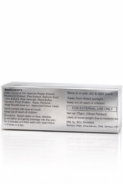 Glowrich Skin Lightening Soap with Mushroom, Pea & Olive Extracts – 75g