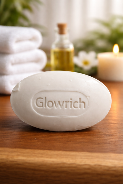 Glowrich Skin Lightening Soap with Mushroom, Pea & Olive Extracts – 75g
