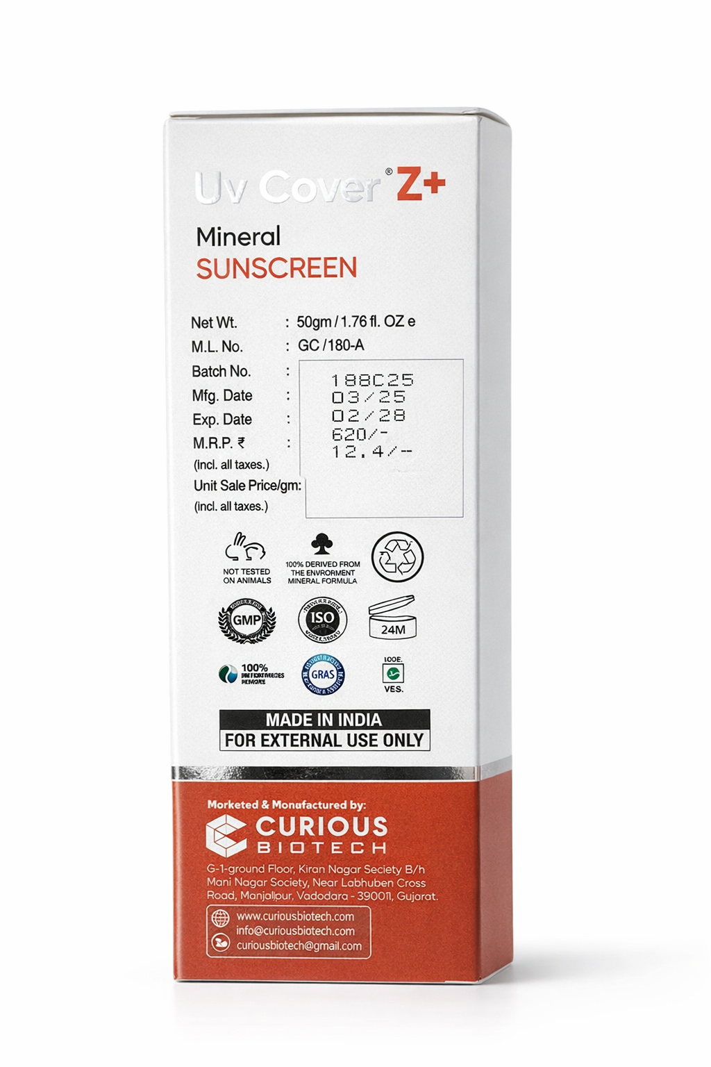cover z+ mineral sunscreen spf 50 pa+++