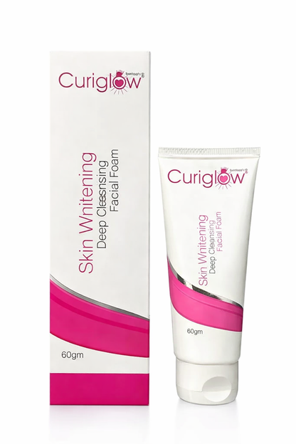 Curiglow Skin Whitening Deep Cleansing Facial Foam – 60 gm | Paraben Free