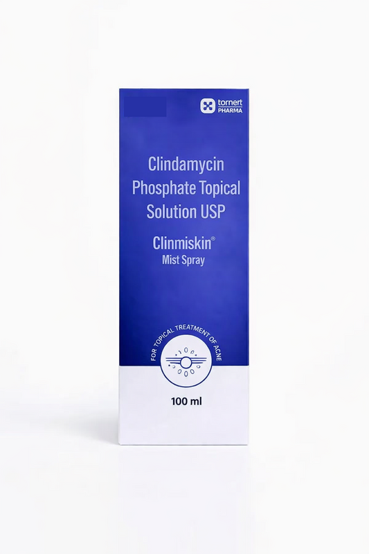 Clinmiskin® Mist Spray | Clindamycin Phosphate Topical Solution USP | Anti-Acne Spray | 100 ml