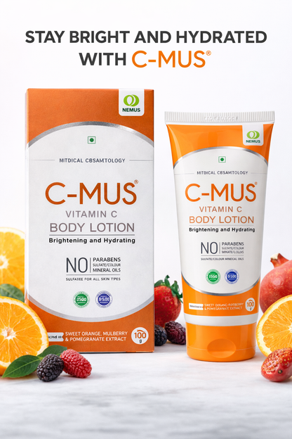 C-MUS Vitamin C Body Lotion | Brightening & Hydrating | Paraben-Free | 100g / 250g