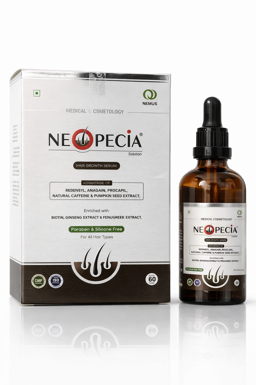 neopecia hair growth serum – enriched with redensyl, anagain, procapil, natural caffeine & biotin – 45ml