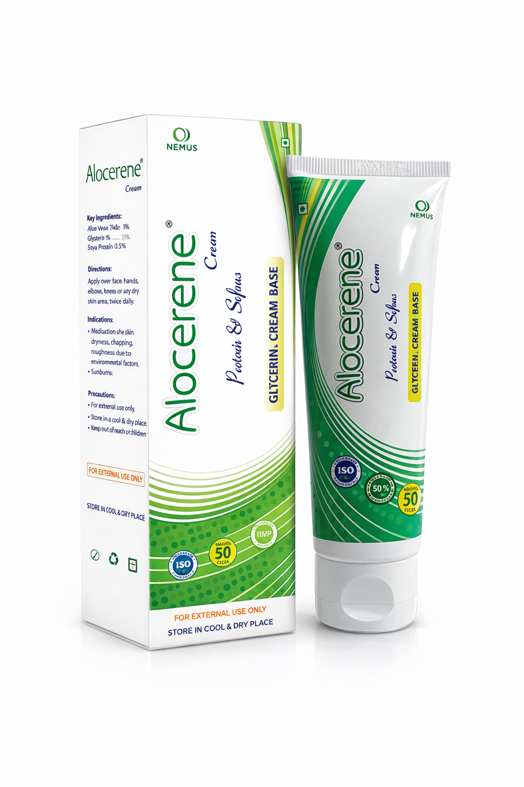 alocerene cream protects & softens skin | glycerine-based moisturizing cream