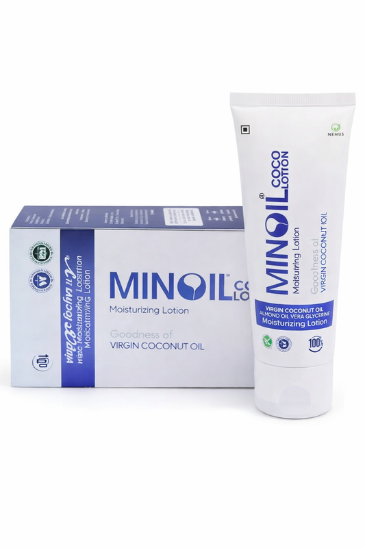 MINOIL Moisturizing Lotion – With Virgin Coconut, Almond Oil & Aloe Vera | Paraben-Free
