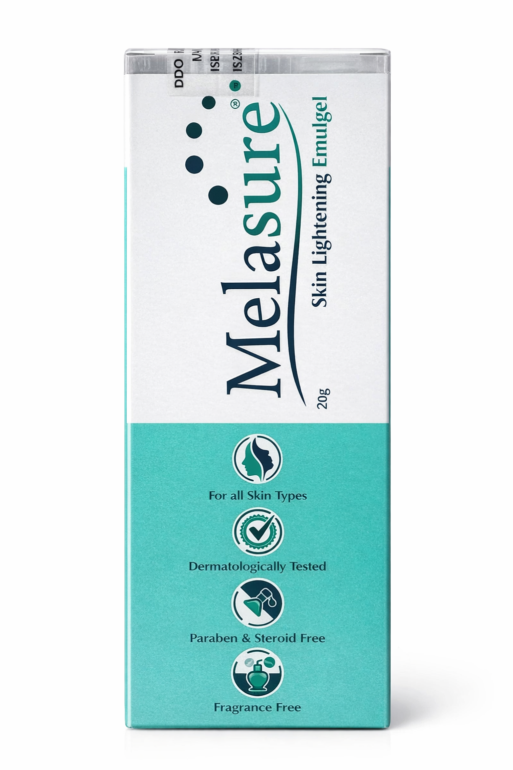 melasure skin lightening emulgel 20g | brightening & even tone cream | dermatologically tested, fragrance free