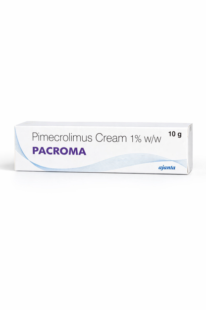 Pacroma Pimecrolimus Cream 1% w/w | 10g | For Eczema & Atopic Dermatitis