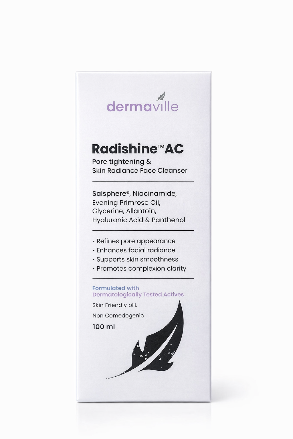radishine ac face cleanser – with niacinamide, hyaluronic acid & salsphere technology – 100ml