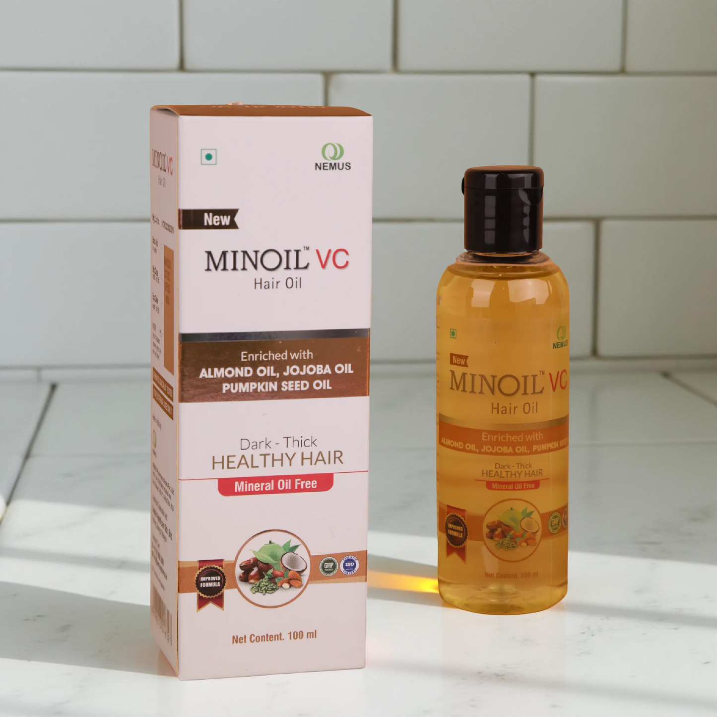 minoil vc hair oil – with virgin coconut, almond & jojoba oils (100 ml)