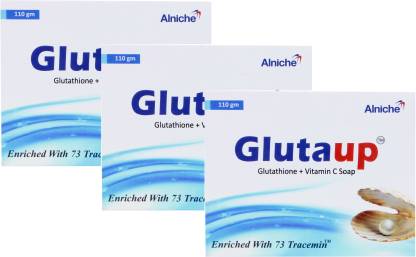 Glutaup Glutathione & Vitamin C Soap 110g with Aloe Vera Extract | Skin Brightening & Cleansing Bar | For Face & Body