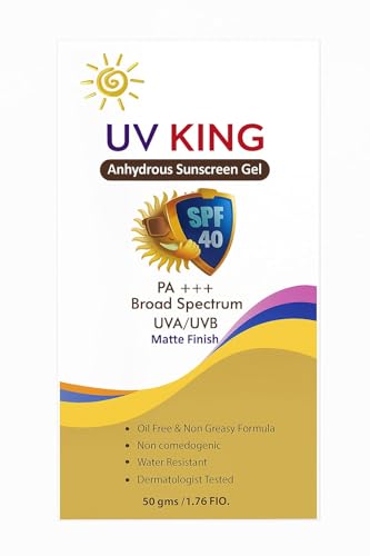 uv king broad spectrum anhydrous sunscreen gel spf 40 | pa+++