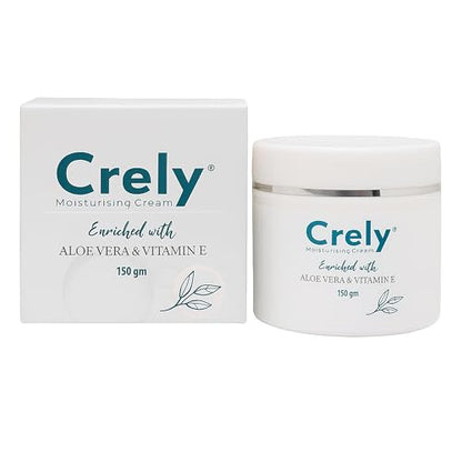 Crely Moisturising Cream – 150gm | With Aloe Vera & Vitamin E for Soft, Hydrated Skin