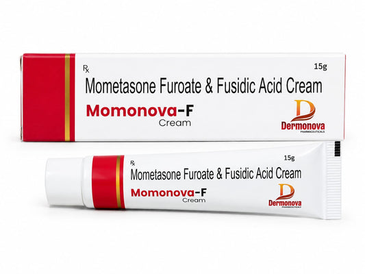 Momonova-F Cream | Mometasone Furoate & Fusidic Acid Cream for Skin Care Support | 15g X 2