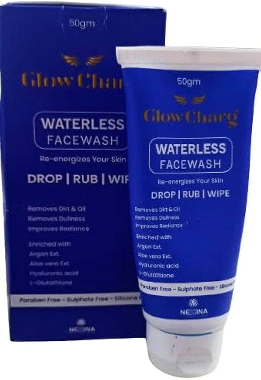 Glow Charg Waterless Facewash (50gm)