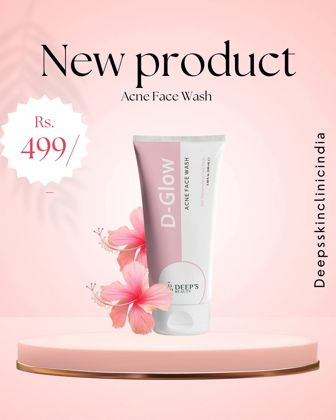 D-Glow Acne Face Wash | Deep's Beauty | 100ml | Acne Control Cleanser ...
