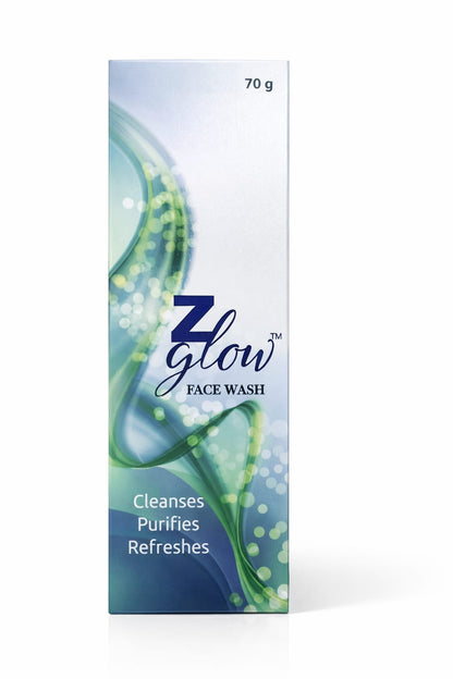 Z Glow Face Wash – With Glycolic Acid, Niacinamide & Tea Tree Oil | 70g | Soap-Free Formula for Clear & Refreshed Skin