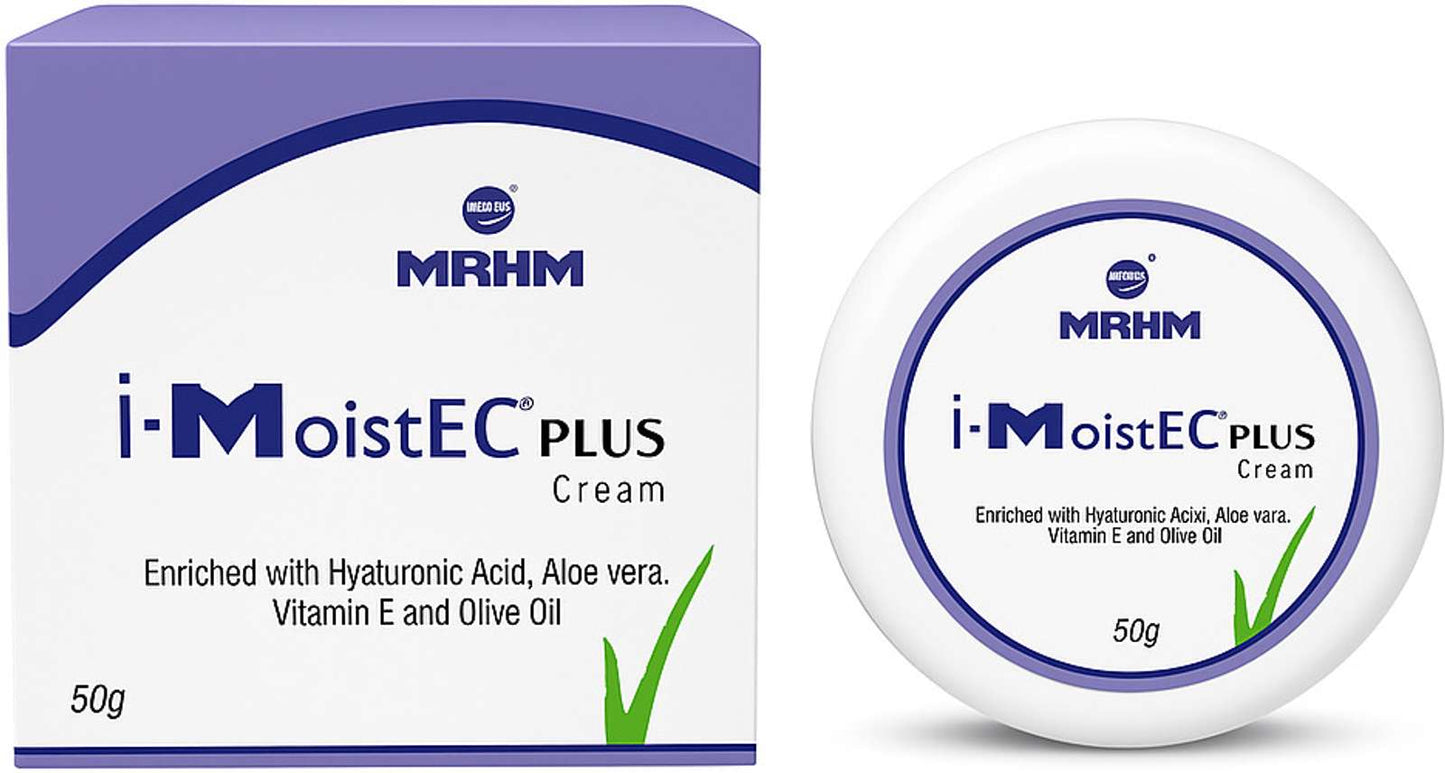 i-moistec plus cream – hydrating & nourishing cream with hyaluronic acid, aloe vera & vitamin e | 50g