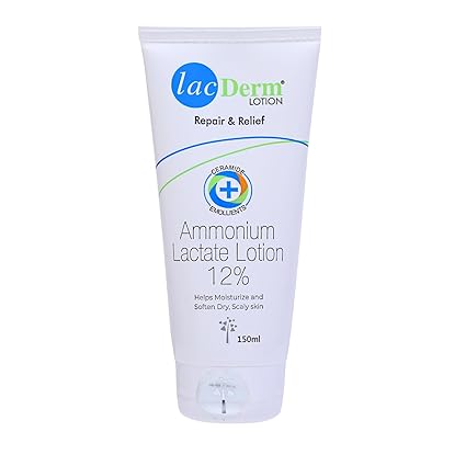 LacDerm Lotion | 12% Ammonium Lactate with Ceramide & Aloe Vera | Soothes Dry, Scaly Skin | 150ml