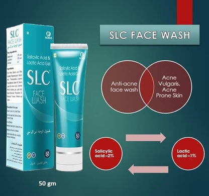 SLC Face Wash – With Salicylic Acid & Lactic Acid – Oil Control & Acne Care – 50ml