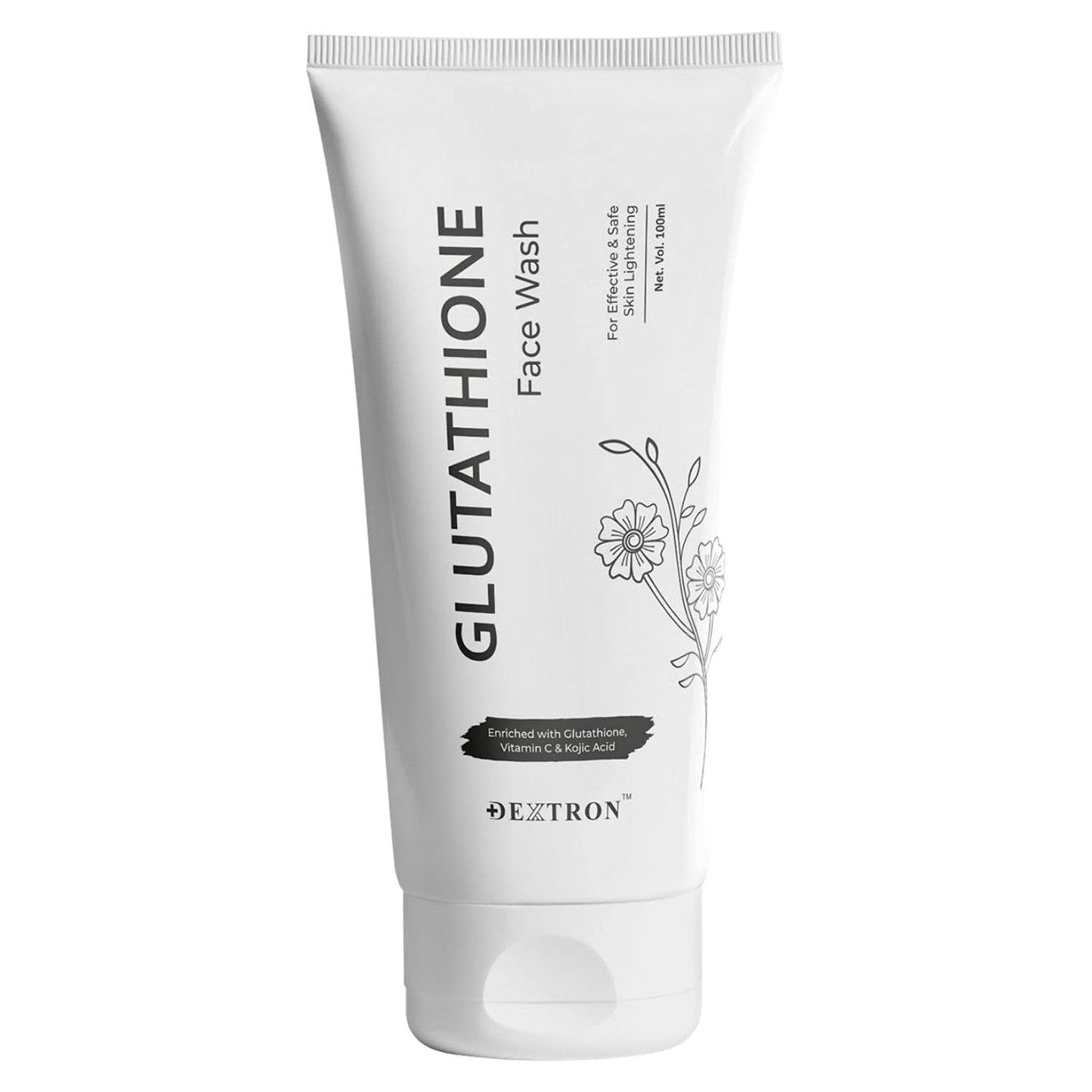 glutathione face wash – enriched with glutathione, kojic acid, vitamin c, aloe vera & mulberry extract – 100ml