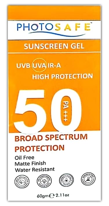 PHOTOSAFE™ Hybrid Sunscreen Gel SPF 50 PA++++ | Broad Spectrum Protection (60g)
