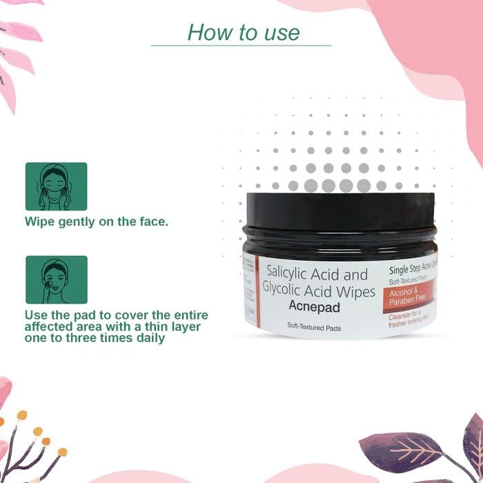 Acnepad – Salicylic Acid & Glycolic Acid Wipes 