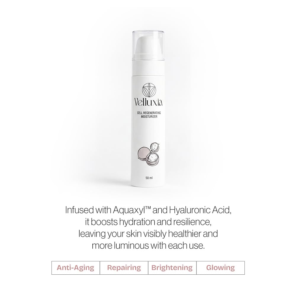 cell regenerating moisturizer with hyaluronic acid & ceramide complex for hydrated, bright & healthy looking skin – 50 ml
