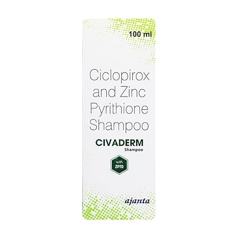 CIVADERM Anti-Dandruff Shampoo – Ciclopirox & Zinc Pyrithione – 100 ml | Ajanta