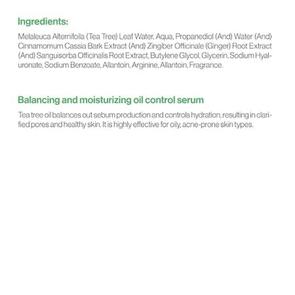 Tea Tree & Ginger 70% Ampoule Face Serum for Acne, Oil Control & Pore Refining – 30 ml