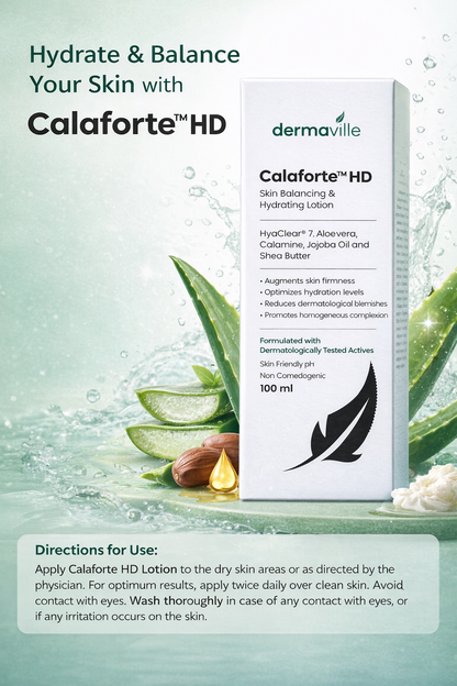 Calaforte™ HD Skin Balancing & Hydrating Lotion with HyaClear® 7, Calamine & Shea Butter – 100 ml