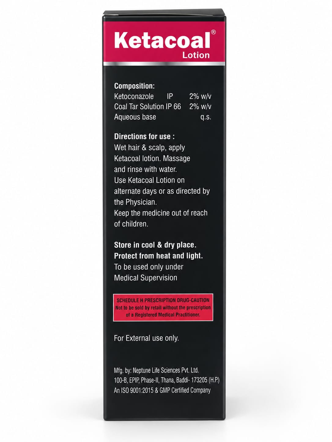 ketacoal scalp lotion – 2  anti-dandruff & psoriasis treatment with ketoconazole & coal tar | 60ml