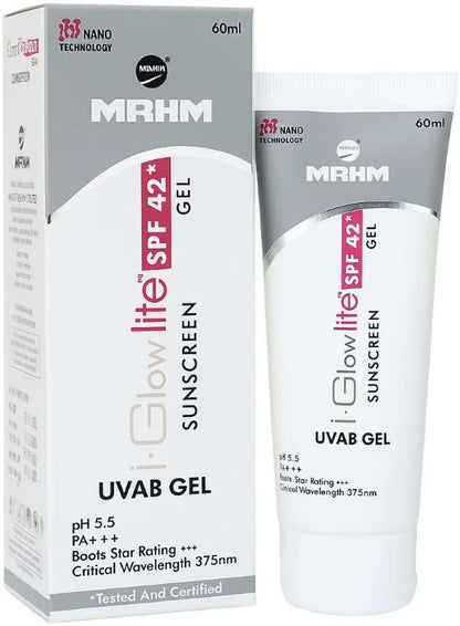 i-Glow Lite Sunscreen Gel SPF 42 | Broad Spectrum PA+++ | Nano Technology | 60ml