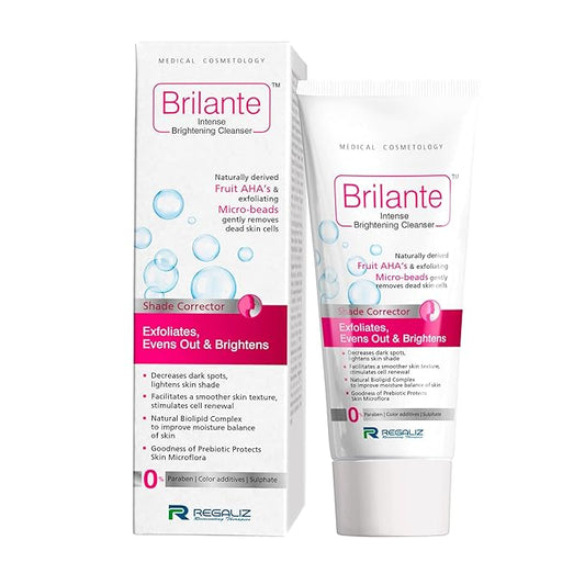 Brilante Intense Brightening Cleanser – Gentle Exfoliation with Fruit AHAs & Micro-beads