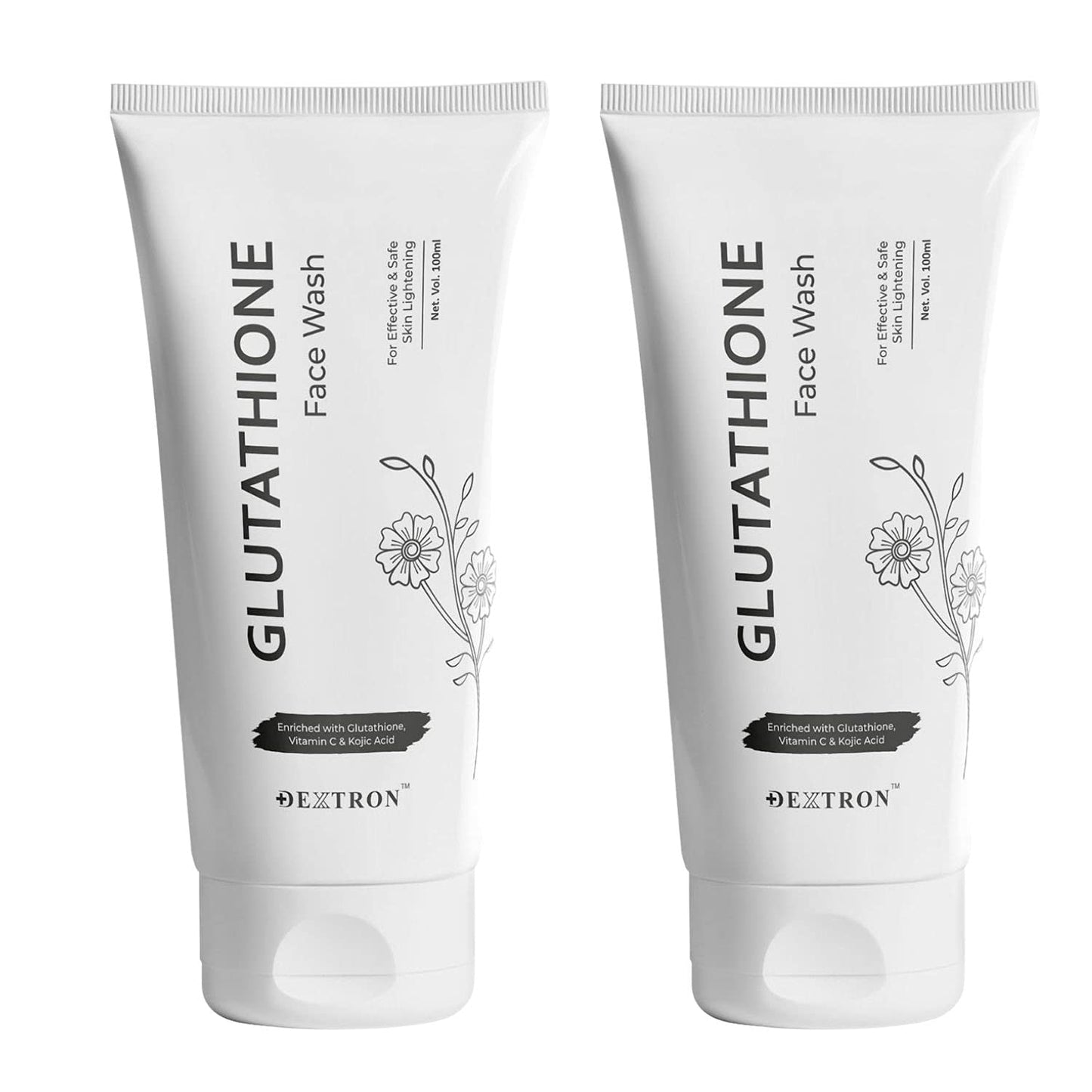 glutathione face wash – enriched with glutathione, kojic acid, vitamin c, aloe vera & mulberry extract – 100ml