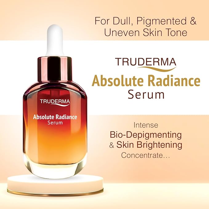 Truderma Absolute Radiance Serum | De-Pigmenting & Skin Lightening | Niacinamide + Alpha Arbutin | Sulphate-Free | 30ml