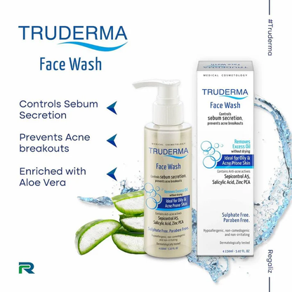 Truderma Face Wash | Sebum Control & Anti-Acne | Sulphate-Free | 250ml