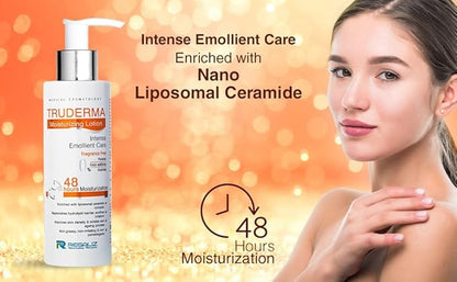 Truderma Moisturizing Lotion | Intense Emollient Care | 48-Hour Hydration | Ceramide Complex | Fragrance-Free | 50ml