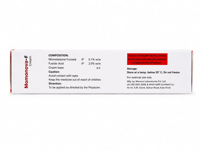 Momonova-F Cream | Mometasone Furoate & Fusidic Acid Cream for Skin Care Support | 15g X 2