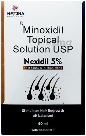 Nexidil™ 5% Minoxidil Topical Solution – Hair Regrowth Treatment | 60ml