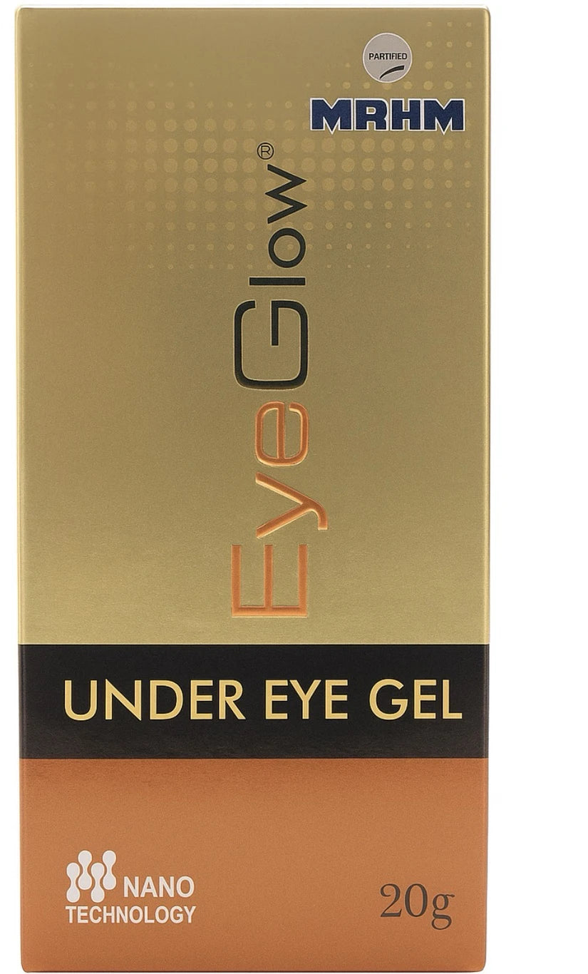 eye glow under eye gel | nano technology | targets dark circles, puffiness & fine lines | 20g