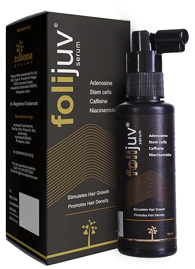 Folijuv Hair Growth Serum | Powered by Stem Cells, Adenosine & Niacinamide | 60ml